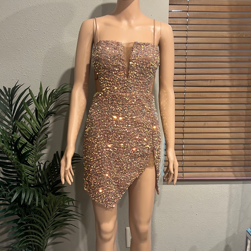 Sequin mini party dress